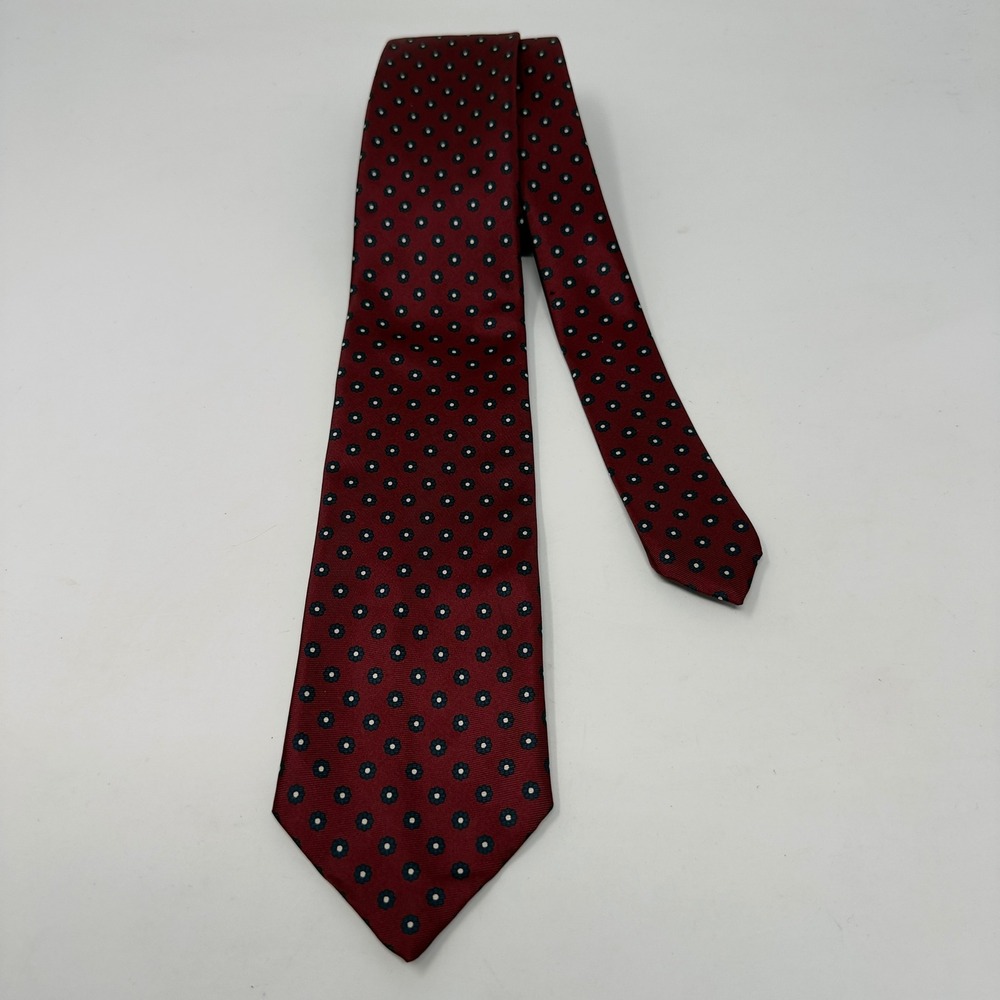 John Comfort London England Burgundy‎ All Silk Men's Neck Tie